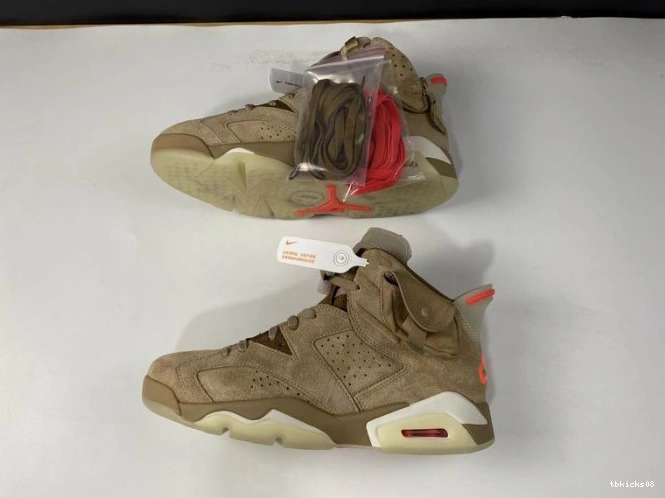 Rep TBkick British Khaki Retro 6 Scott Travis Jordan Air DH0690-200 0825